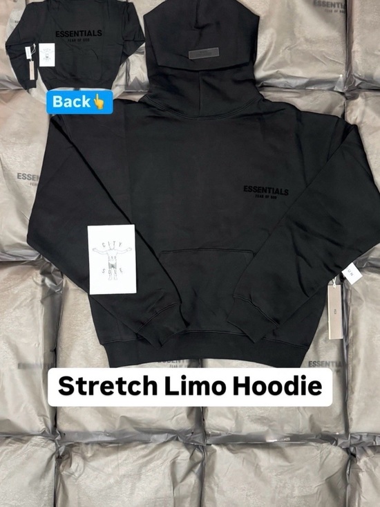 Essentials Tops - Essentials Stretch Limo Hoodie - Black